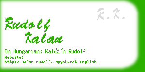 rudolf kalan business card